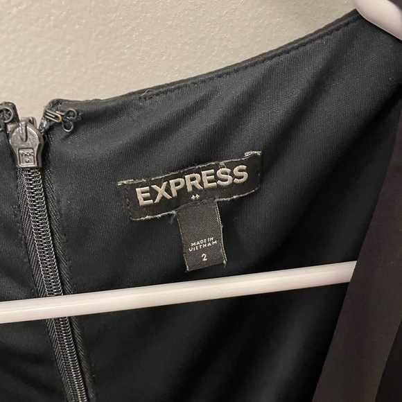 Express Short Sleeve Cut Out Tie Romper - Picture 4 of 4